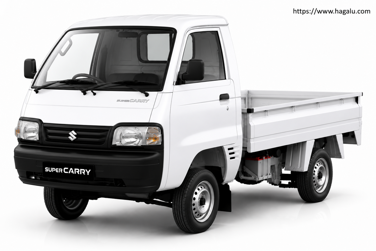 Suzuki Super Carry front three-quarter exterior showing the grille, headlights and body design in South Africa