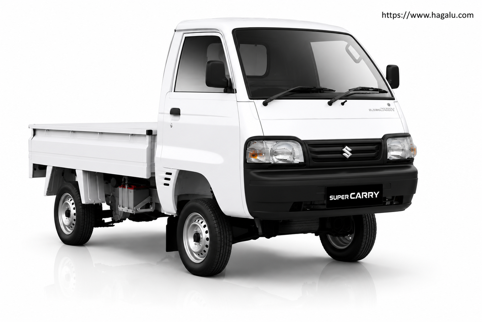Suzuki Super Carry open bonnet and powertrain bay showing the under-bonnet layout in South Africa