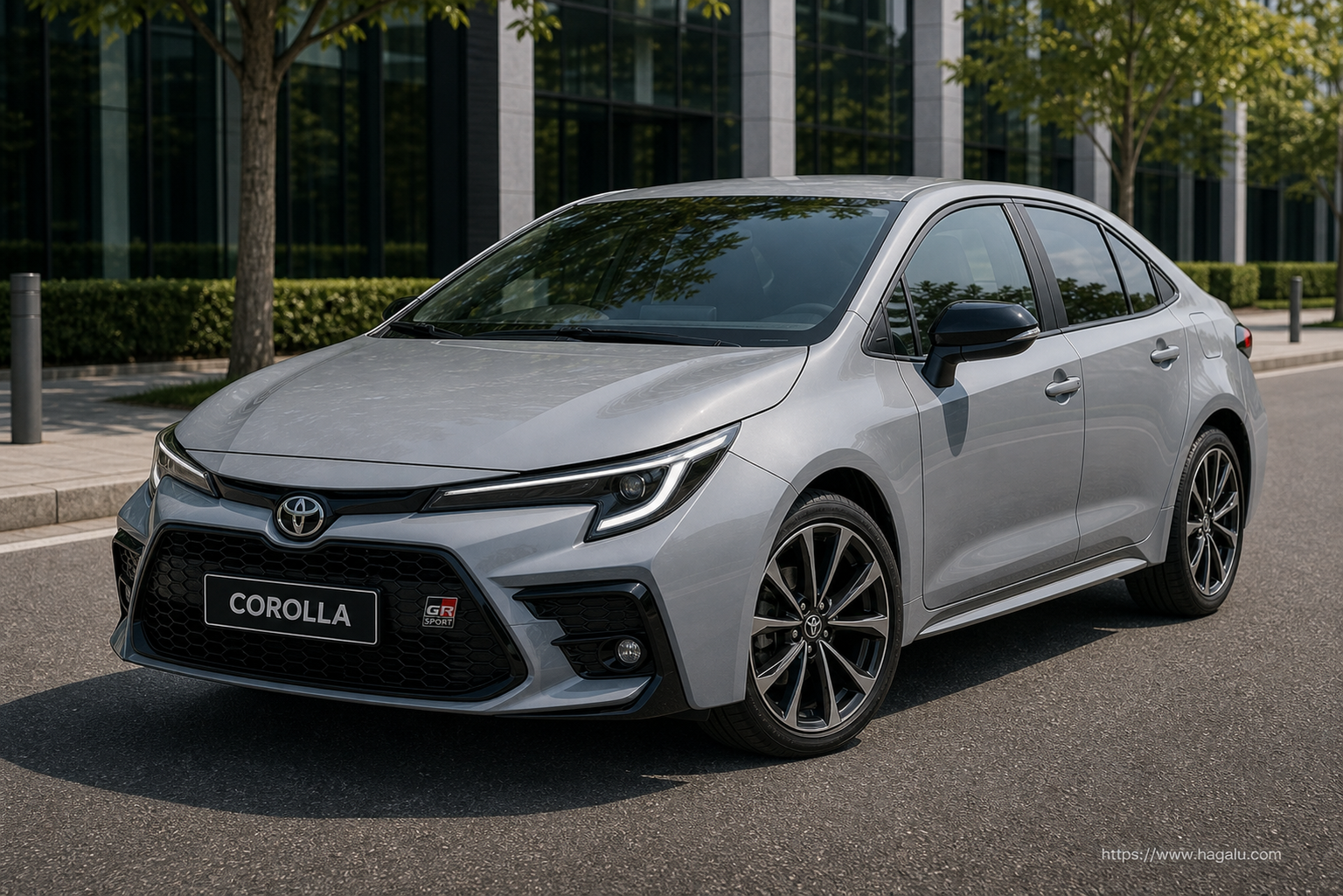 Toyota Corolla Sedan front three-quarter exterior showing the grille, headlights and body design in South Africa