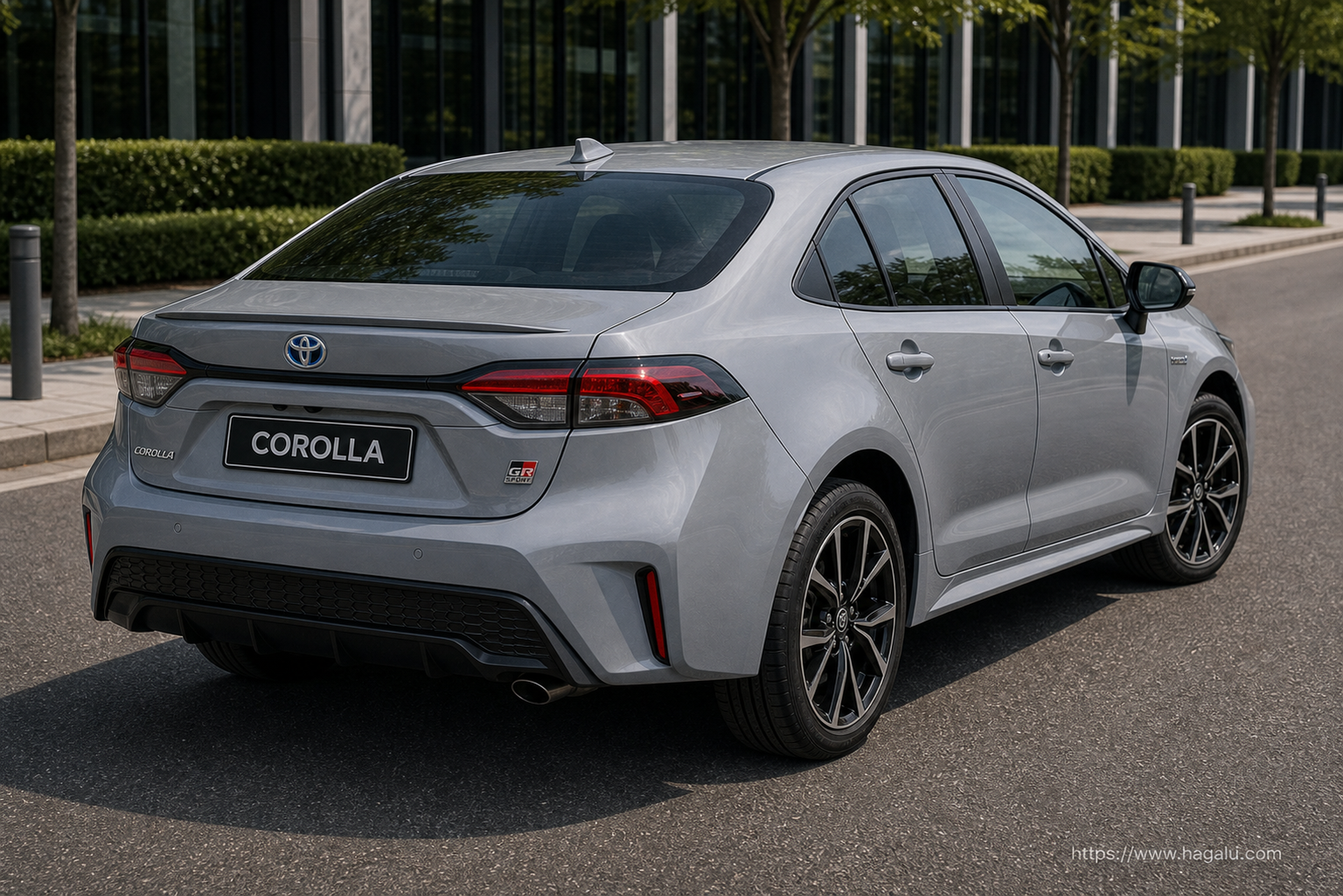 Toyota Corolla Sedan rear three-quarter exterior showing the taillights, tailgate and rear design in South Africa