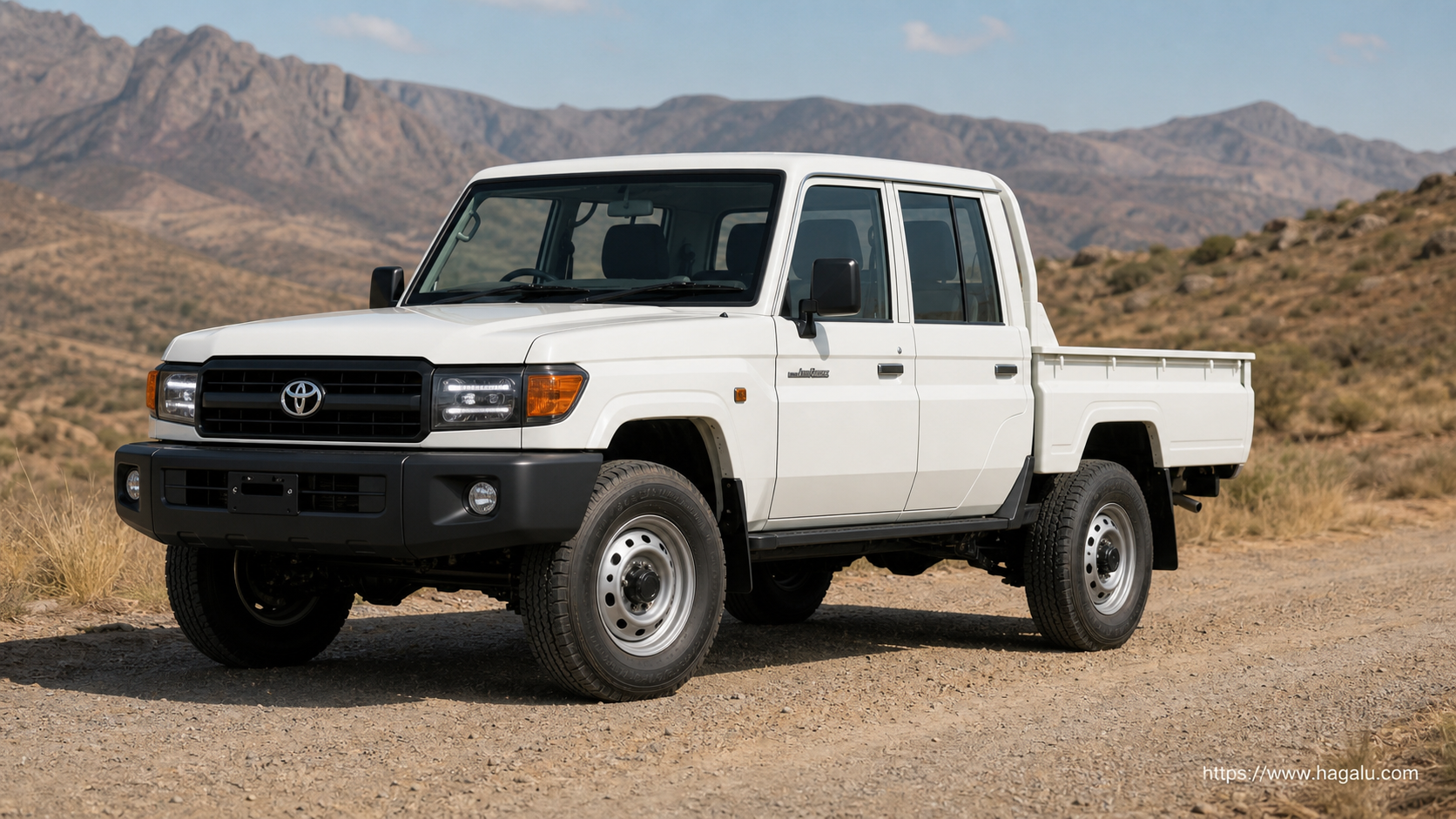 Toyota Land Cruiser 79 front three-quarter exterior showing the grille, headlights and body design in South Africa