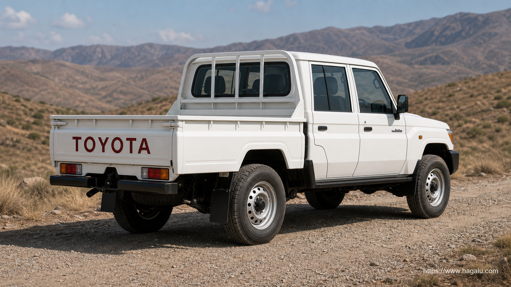 Toyota Land Cruiser 79 rear three-quarter exterior showing the taillights, tailgate and rear design in South Africa