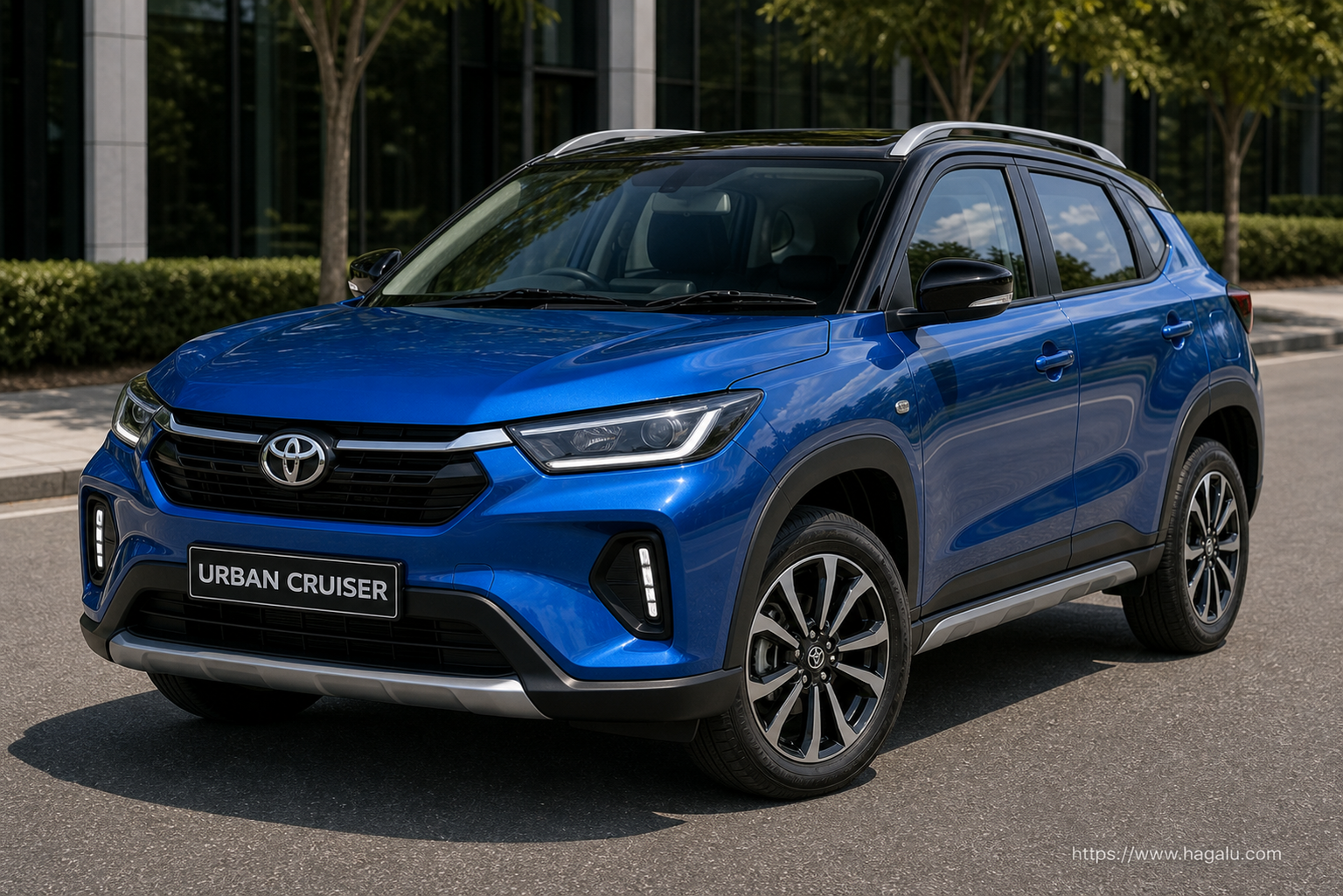 Toyota Urban Cruiser front three-quarter exterior showing the grille, headlights and body design in South Africa