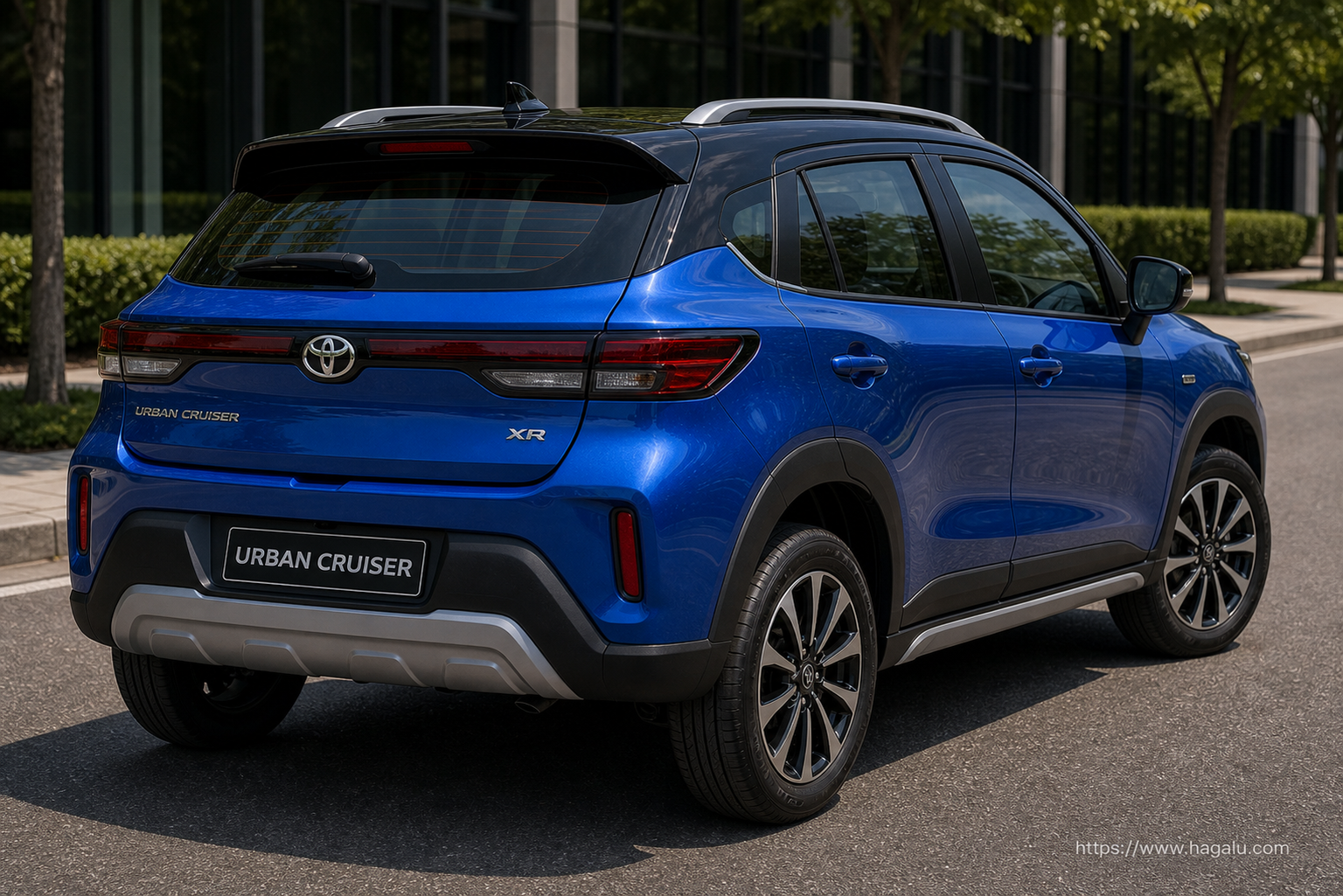 Toyota Urban Cruiser rear three-quarter exterior showing the taillights, tailgate and rear design in South Africa
