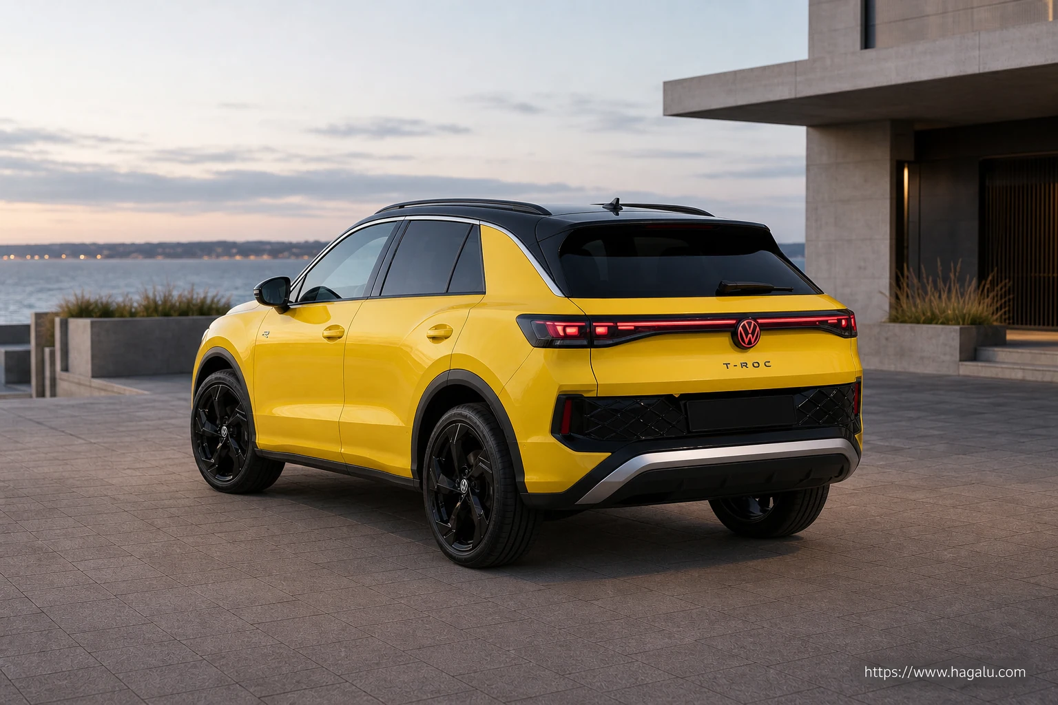 Volkswagen T-Roc Second Generation exterior view 2 for South African vehicle comparison