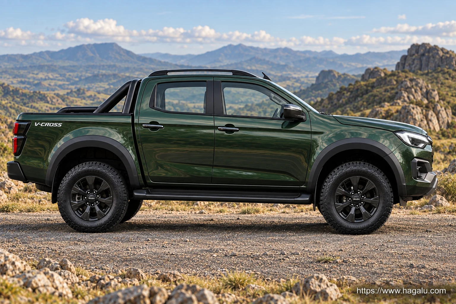Isuzu D-Max V-Cross exterior view 3 for South African vehicle comparison