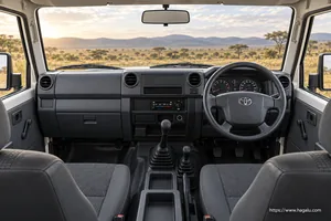 Toyota Land Cruiser 78 interior view 1 for South African vehicle comparison