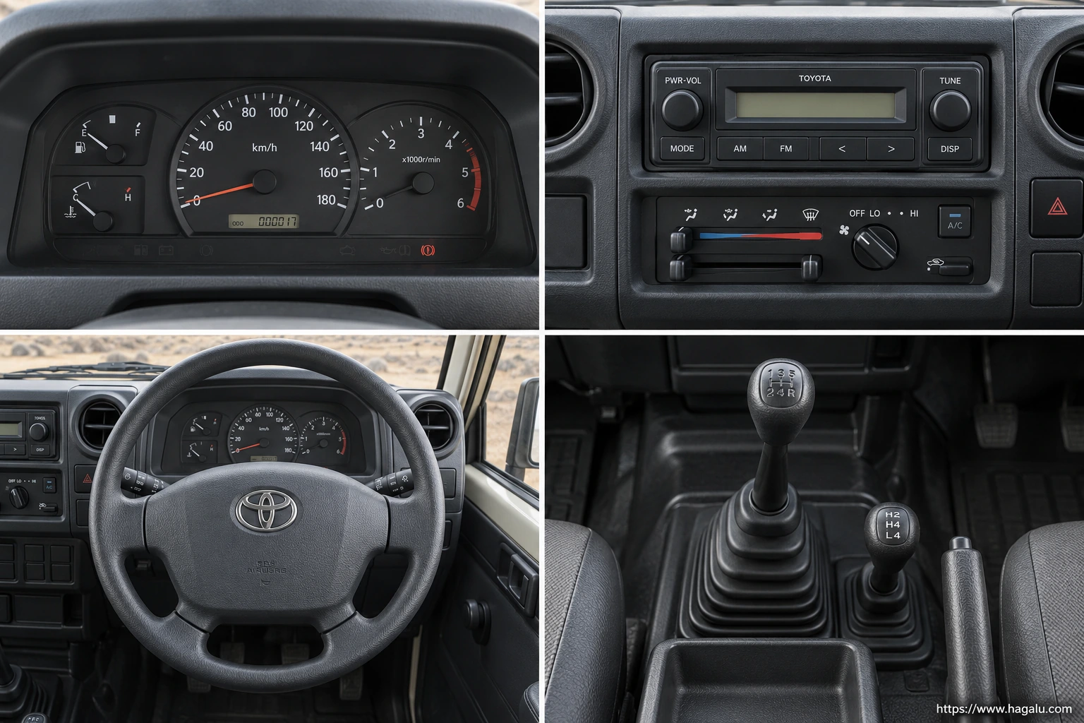 Toyota Land Cruiser 78 interior view 2 for South African vehicle comparison