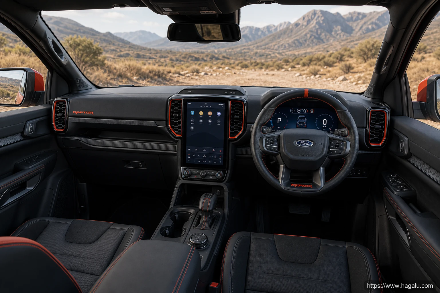 Ford Ranger Raptor interior view 1 for South African vehicle comparison