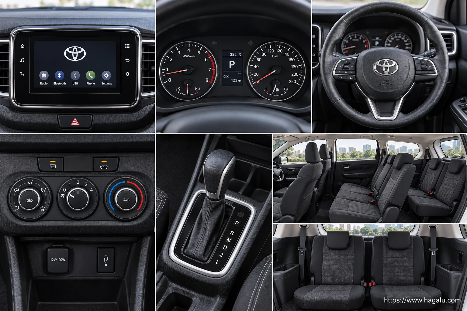 Toyota Rumion interior view 2 for South African vehicle comparison