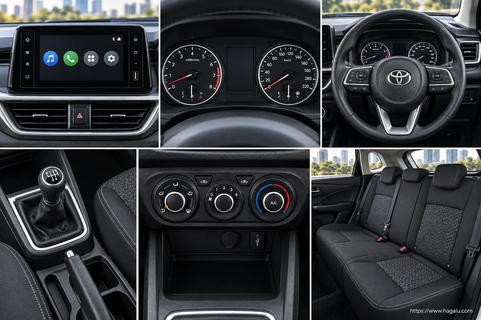 Toyota Starlet Cross interior view 2 for South African vehicle comparison